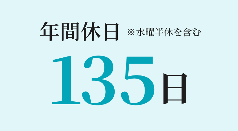 年間休日135日